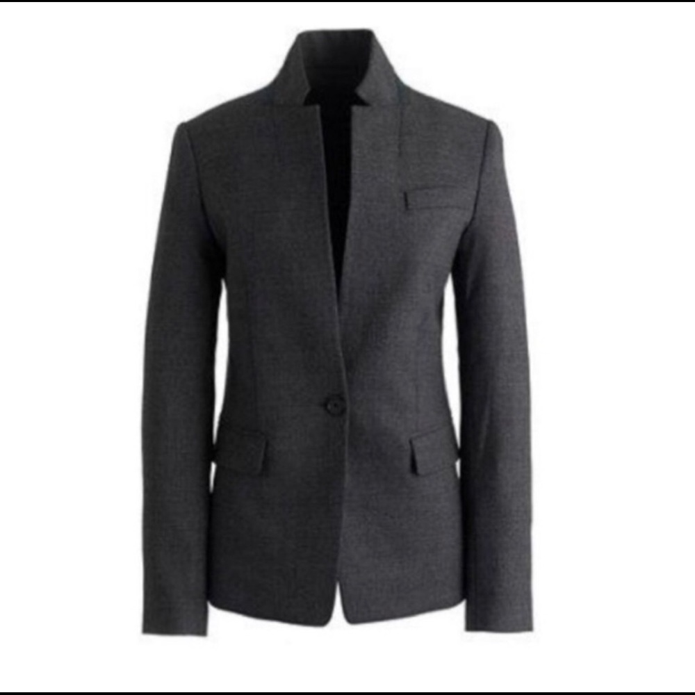JCrew Womens Regent Charcoal Blazer - Size 4